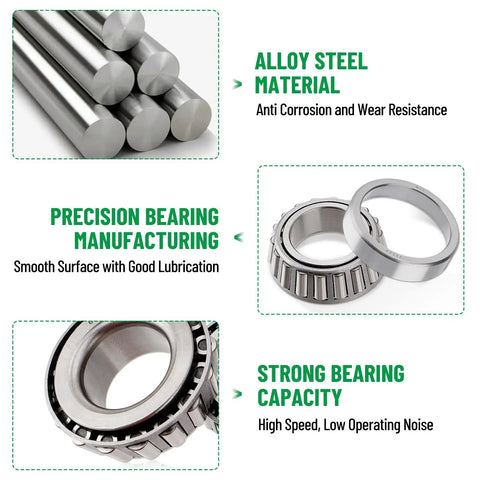 Ready To Roll Premium Trailer Hub Bearing Kit For Tandem Axles 5200 6000 lb with alloy steel and precision manufacturing
