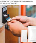 Inserting Bill Acceptor Cleaning Cards For Currency Counters And Money Counting Machines 15 Pack Grime Busting Cards SHS009
