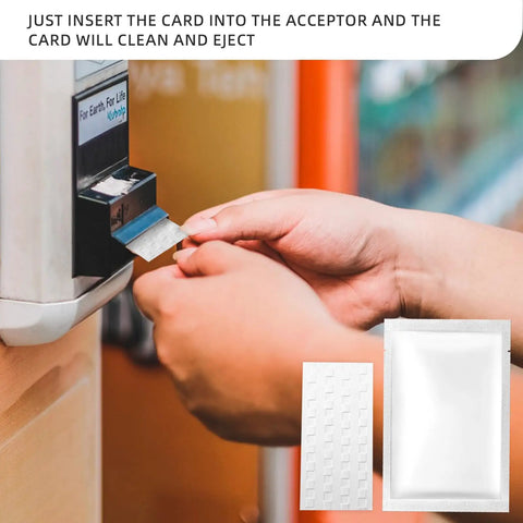 Inserting Bill Acceptor Cleaning Cards For Currency Counters And Money Counting Machines 15 Pack Grime Busting Cards SHS009