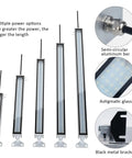 Five sizes of 20W IP66 Explosion Proof LED Shop Light For CNC Machines And Industrial Workbenches with black metal brackets.