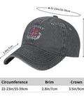 Denim Baseball Cap With Adjustable Metal Buckle, Classic Retro Trucker Sun Hat For Adults, 100 Percent Cotton, size details included