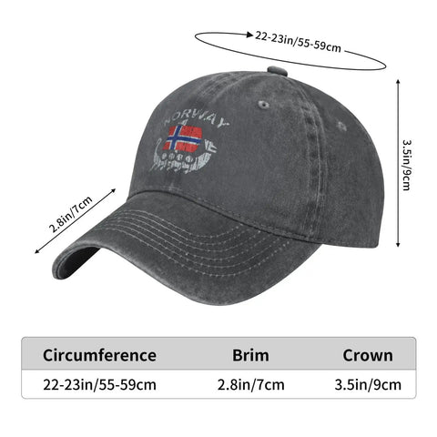 Denim Baseball Cap With Adjustable Metal Buckle, Classic Retro Trucker Sun Hat For Adults, 100 Percent Cotton, size details included