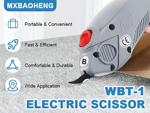 MXBAOHENG Blunt Blade Cutting Head For Wbt 1 Electric Fabric Scissors Heavy Duty Cloth Cutter Compatible Model B Tool Upgrade For Sewing Craft Projects Durable Replacement Accessory on electric scissor cutting fabric.