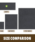 Size comparison of Oil Spill Mat For Garage Floor 3 By 7 Feet Under Motorcycle Waterproof Durable Non Slip TPR Backing Reusable Absorbent Pad Charcoal