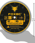 10 Inch Wood Saw Blade With 90 Teeth For Ultra Smooth Cuts And Polished Finish 0.087 Inch Kerf 5/8 Inch Arbor ASFG Double Side Grind