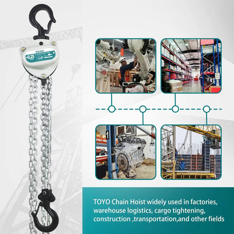 Beefy 550 Lb Chain Hoist 1/4 Ton Manual Hand Hoist With 10 Ft Chain Dual Hooks For Garage Shop Warehouse Heavy Duty Pulley Hoist With Corrosion Protected Brake And Steel Gear System, 0.25 ton chain hoist with dual hooks and 10 ft chain