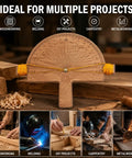 Professional Grade Battery Free Wood Angle Finder With Engraved Degree Scale And String Alignment Setup on wooden surface.