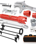 Tight Space Plumbing Tool Set With Basin Wrench And 8 In 1 Faucet Wrench Four Jaw Hex Wrenches 6 To 75mm Universal Plumber Wrench