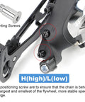 Rear Derailleur For Mountain And Road Bikes, 7 8 9 10 11 Speed Compatibility, Direct Mount, showing mounting screws and settings