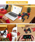 Dope Robotic Dog Kit for Teens and Adults Voice and App Control Programmable Open Source Coding STEM DIY Project ESP32 Bionic Quadroped With 12 DOF Servos and 1 DOF Camera Realistic Movements and Easy Learning, black robot dog on laptop app control