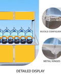 Heavy Duty Food Cart On Wheels For Street Food Markets And Events, Thickened Sheet Metal Construction with buckle and hinge details