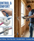 Drill Powered Wire Puller And Automatic Cable Threading Machine Smooth Conduit Wizard Crushes Heavy Duty Wall Wiring Jobs Without A Hiccup With Non Slip Grip in use.