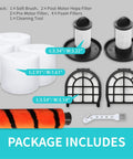 Shark Replacement Parts Kit For LZ600 LZ601 LZ602 LZ602C Apex UpLight DuoClean Vacuum; filters and brush roll displayed