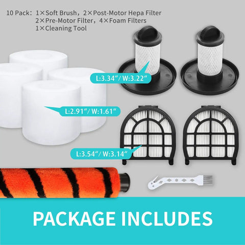 Shark Replacement Parts Kit For LZ600 LZ601 LZ602 LZ602C Apex UpLight DuoClean Vacuum; filters and brush roll displayed