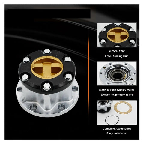 Slick Mechanical Wheel Locking Hubs Compatible With Suzuki Samurai SJ413 Jimny Vitara Escudo Sierra 26 Spline close-up view