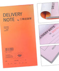 Carbonless Receipt Book 3 Part Duplicate Paper For Quick Customer Invoices And Simple Small Biz Record Keeping Legible Invoice Pad For Transactions And Inventory, orange delivery note pad