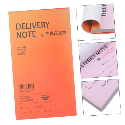 Carbonless Receipt Book 3 Part Duplicate Paper For Quick Customer Invoices And Simple Small Biz Record Keeping Legible Invoice Pad For Transactions And Inventory, orange delivery note pad