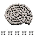 25H Roller Chain 56 Links With 5 Master Links Heavy Duty For Razor Crazy Cart Shift XL DLX Ground Force Drifter Kids Electric Go Kart And Kart Parts Kit Built To Last