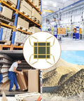 Heavy Duty Canvas Cargo Lifting Net With Reinforced Handles for warehouses and construction, 120x120 cm lifting pad shown in use