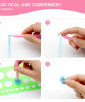 Step-by-step quilling using All In One 9 Piece Slotted Quilling Tool Set For Beginners To Pros, showing slotted pen in pink.
