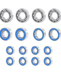 Axial 1To10 RC Car Bearing Kit Blue Sealed Bearings 16Pcs Upgrade Parts for SCX II AR44 90046 Slick Spin Low Friction Tough Steel Bearings