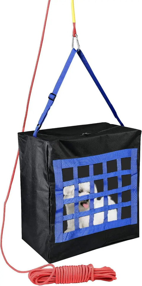 Beefy Pet Fire Rescue Bag For Dogs And Cats Up To 90 Pounds Emergency Evacuation Kit with Portable Fire Carrier and 50ft Rope