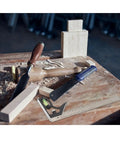 12 Inch Heavy Duty All In One Combo Square With Degree Markings Scriber And Level Spring Loaded Bolt on workbench