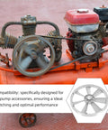 Ditch The Old Gear And Grab This Single Groove Metal Compressor Pulley For Your Air Compressor Needs Easy Install Plus Energy Efficiency Make This Belt Drive Wheel A Total Game Changer For Heavy Duty Projects on a red air compressor.