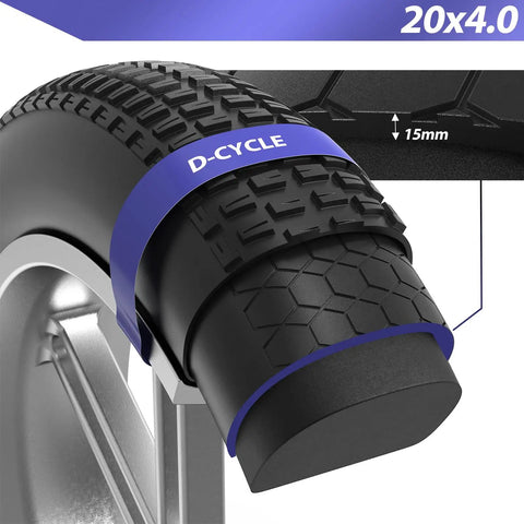 Puncture-Proof 20x4.0 Tire Insert For Fat Bikes And E-Bikes No-Flat Bicycle Tube Protector Tire Liner cross-section detail