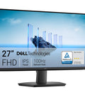 27 Inch Full HD Monitor With 100Hz Refresh For Ultra Smooth Motion, IPS Panel Delivers Crisp Color And Wide Angles, Anti Glare Display, ComfortView Plus Reduces Eye Strain, HDMI And VGA Ports, TÜV Rheinland 3 Star Certified, Black, front view