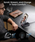Prime 3 In 1 Wireless Charging Station With AirCool Tech 25W Qi2.2 MagSafe Charger for iPhone 17 on desk with man using it