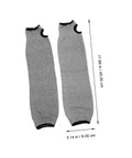 Badass Cut Resistant Arm Sleeves For Men And Women Slash Proof Forearm Guards in gray, 17.69 in long, designed for welding and gardening.