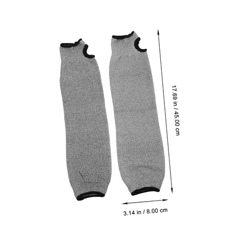 Badass Cut Resistant Arm Sleeves For Men And Women Slash Proof Forearm Guards in gray, 17.69 in long, designed for welding and gardening.