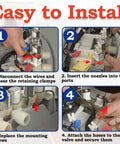 Washer Water Inlet Valve 12V Replacement Fit for WT1501CW Models Five Outlet Hot And Cold Valve Plug And Play Install Durable Laundry Machine Water Supply Valve Easy DIY Swap install steps