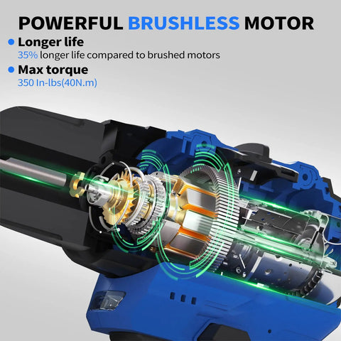 12V Cordless Drill Set With Brushless Motor 350 In Lb Torque And 1500 RPM Lightweight Workhorse Detailed Motor View