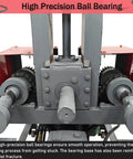 Yokoma Electric Tube Pipe Bender Machine With 15 Round And 9 Square Dies 2.2KW 3HP Motor showing high precision ball bearings for smooth operation.