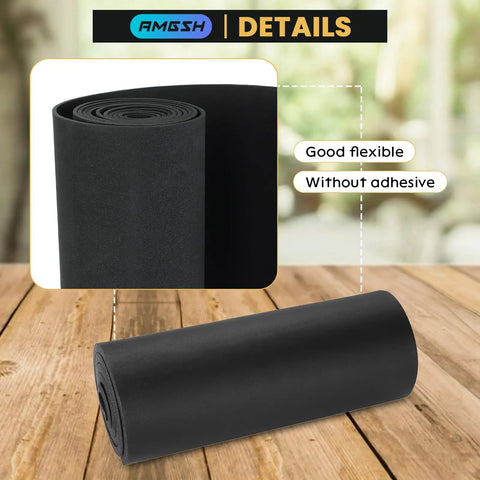 Half Inch Thick Neoprene Foam Sheet 17 Inch Wide 60 Inch Long Non Adhesive Padding For DIY Gaskets Seals Pads Crafts Flooring And Anti Vibration Cushioning