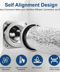 Magnetic Dryer Vent Connector Kit DV180 Quick Connect With Airtight Seal, Easy Clean, 4 Inch By 3.3 Foot Aluminum Duct shown