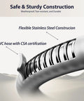 Cross-section of Natural Gas Hose 25 Foot Three Eighths Inch ID With Stainless Steel Inner Wire And PVC Rubber Outer Layer