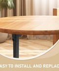 4 Pack Foldable Desk Legs Replacement For Computer Desks And Small Tables Beefy Black Iron Folding Table Legs With Easy Installation