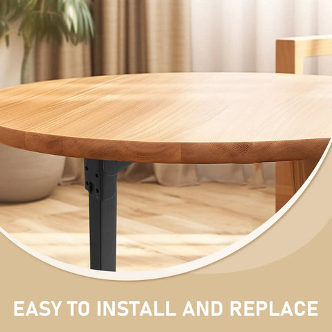 4 Pack Foldable Desk Legs Replacement For Computer Desks And Small Tables Beefy Black Iron Folding Table Legs With Easy Installation