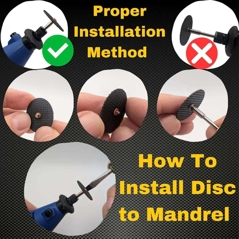 Installation guide for Metal Cutting Discs For Rotary Tools 25 Piece Cut Off Wheel Set with mandrel