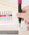 21 In 1 Precision Pin Vise Hand Drill Set With 10 Mini Drill Bits And 10 PCB Chucks in use for detailed drilling.