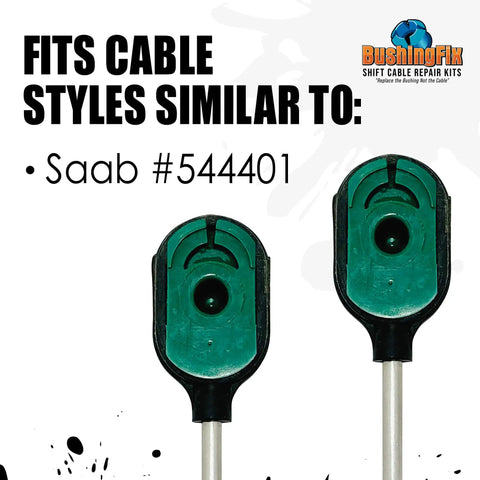 Saab 9-5 Automatic Transmission Shift Cable Bushing Replacement Kit DIY Friendly Easy Repair for 2002-2010 Models Fix Shifter Cables Quickly and Smoothly Simple Install No Guesswork, green cable bushing