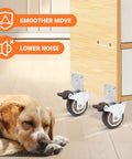 Heavy Duty Two Inch Side Mount Caster Wheels 12 Pack Rock Solid L Shaped Rubber Castors For furniture with smooth rolling design
