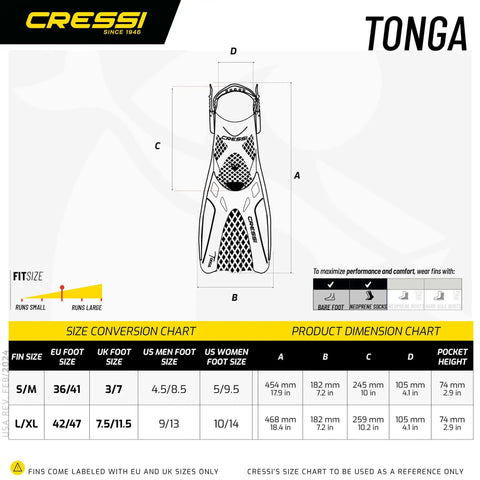 Diagram of Tonga Short Adjustable Open Heel Fins For Snorkeling And Scuba For Indoor And Outdoor Use Lightweight Travel Ready Black Size L XL