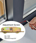 Heavy Duty Sliding Patio Door Rollers Replacement Kit With 1-1/4 Inch Side Adjustable Glass Door Wheels installation view