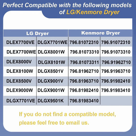 Dryer Side Venting Kit Upgrade For LG And Kenmore Dryers Side Or Bottom Vent Options model compatibility chart