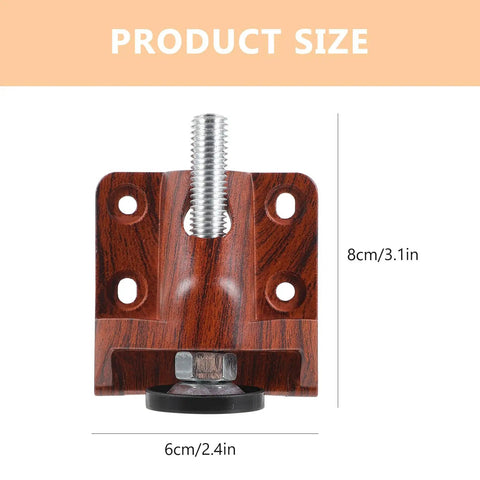 Heavy Duty Adjustable Furniture Leveling Feet For Cabinets And Wardrobes Brown Plastic Leg Levelers With Wood Grain Finish