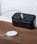 Compact Tabletop Power Strip Charging Station With 2 Tamper Resistant Outlets USB A And USB C Ports Rotated Plug Layout Ideal For Nightstands And Desk
